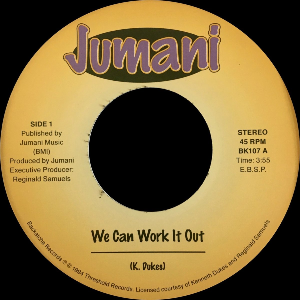 Jumani - We Can Work It Out / Give Me Your Love