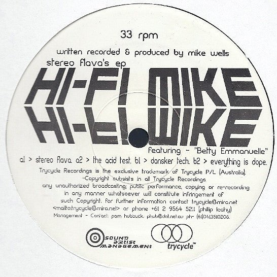 Hi Fi Mike & Betty Emmanuelle - Stereo Flava's EP