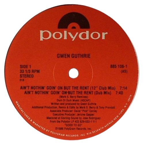 Gwen Guthrie - Ain't Nothin' Goin' On But The Rent