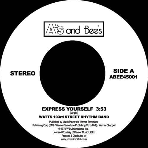 The Watts 103rd St. Rhythm Band & The Meters - Express Yourself / Just Kissed My Baby