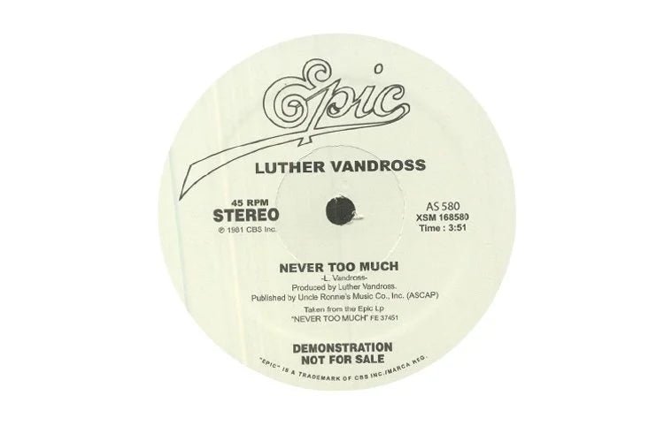 Luther Vandross - Never Too Much / Don't You Know That?
