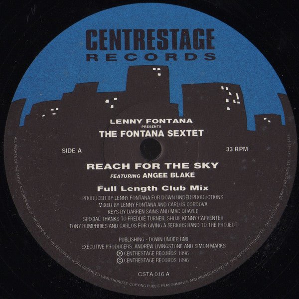 Lenny Fontana Presents The Fontana Sextet Featuring Angee Blake - Reach For The Sky