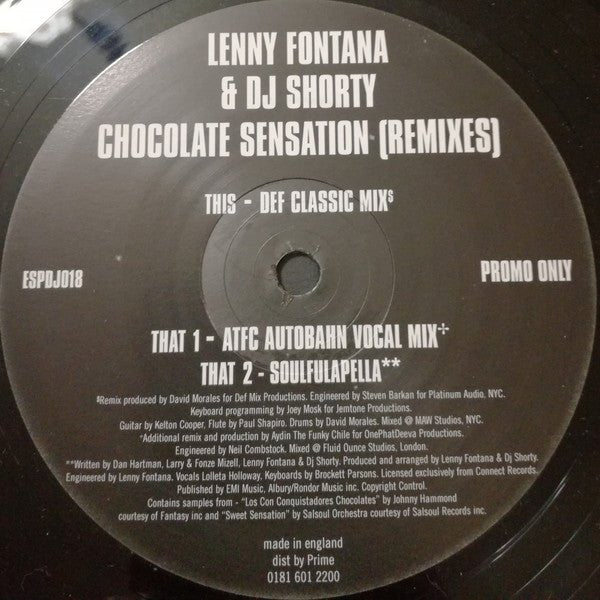 Lenny Fontana & DJ Shorty - Chocolate Sensation (Remixes)