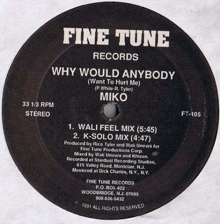 Miko - Why Would Anybody (Want To Hurt Me)