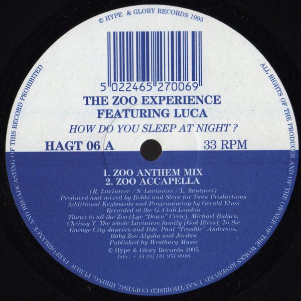 Zoo Experience Featuring Luca Santucci - How Do You Sleep At Night?