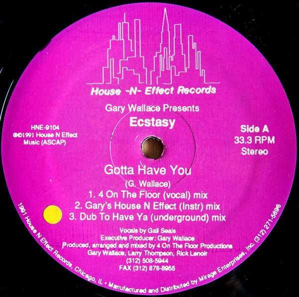 Gary Wallace Presents Ecstacy - Gotta Have You