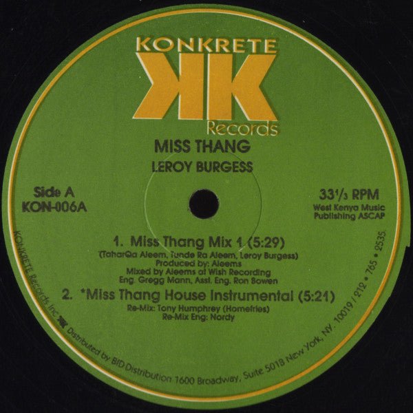 Leroy Burgess - Miss Thang