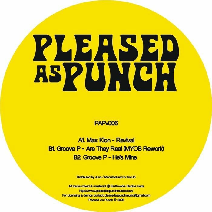 Max Kion / Groove P / Myob - PAPV 006