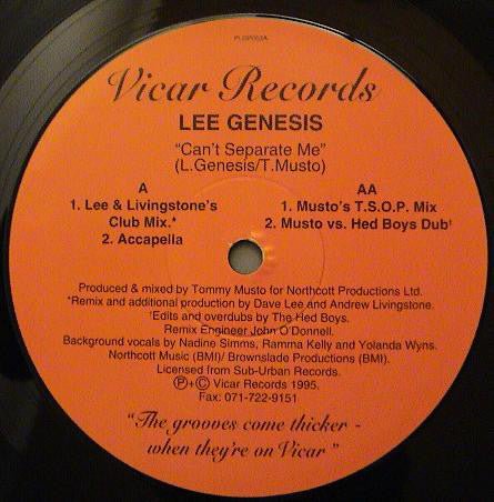 Lee Genesis - Can't Separate Me