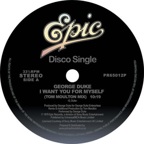 George Duke - I Want You For Myself (Tom Moulton Mix)