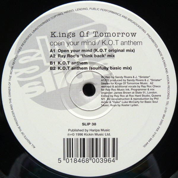 Kings Of Tomorrow - Open Your Mind / K.O.T. Anthem