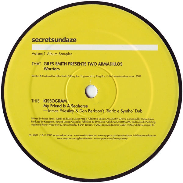 Various Artists - Giles Smith & James Priestley Presents Secretsundaze Volume 1 Album Sampler