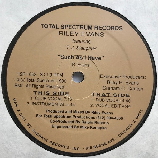 Riley Evans Featuring T.J. Slaughter - Such As I Have