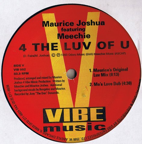 Maurice Joshua Featuring Meechie - 4 The Luv Of U